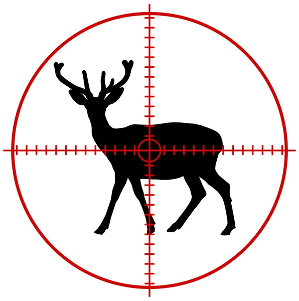 一只鹿在目标 — 图库矢量图片