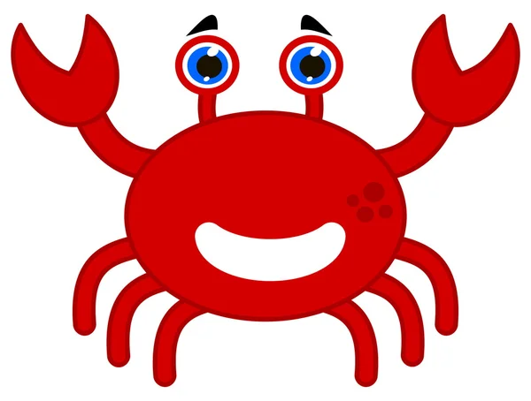 Eine glückliche rote Krabbe — Stockvektor