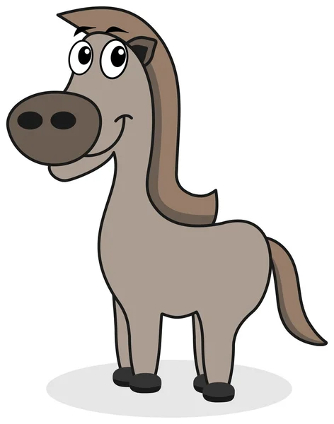 Šedý kůň s úsměvem — Stockový vektor