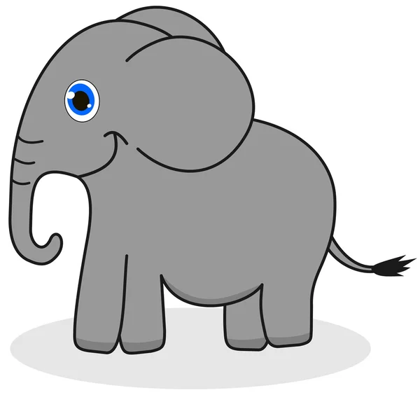 Un bel profilo di elefante — Vettoriale Stock