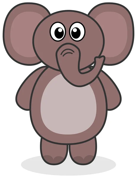 Un elefante de pie — Vector de stock