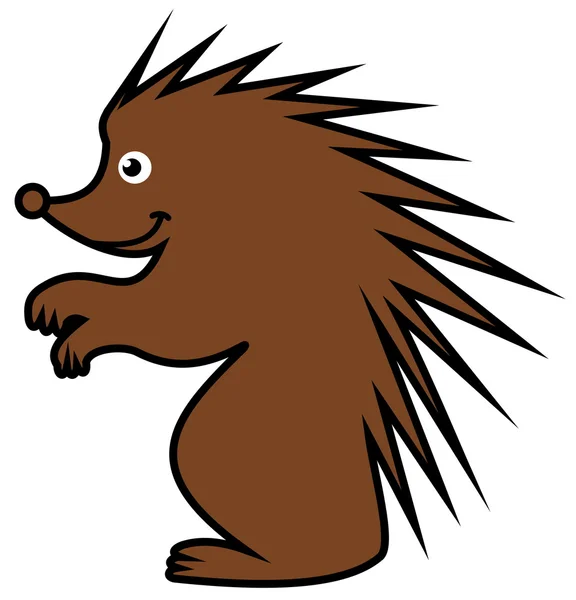 A Brown hedgehog's profile — Stock vektor