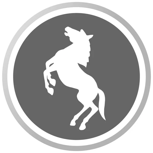 Un caballo en un panel gris — Archivo Imágenes Vectoriales
