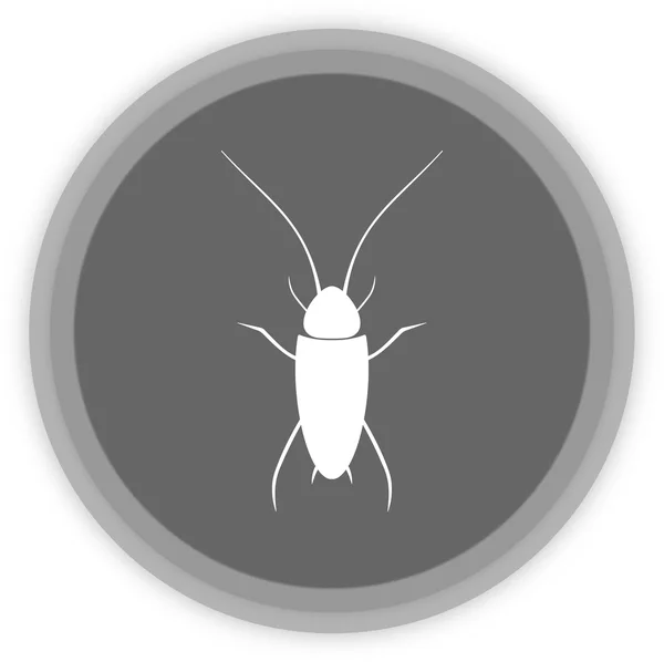 A cockroach in a grey Panel — Stock Vector