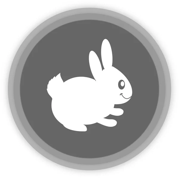 En kanin i en grå Panel — Stock vektor