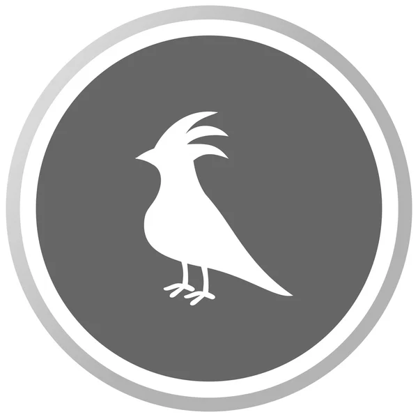 Ein Vogel in einem grauen Panel — Stockvektor