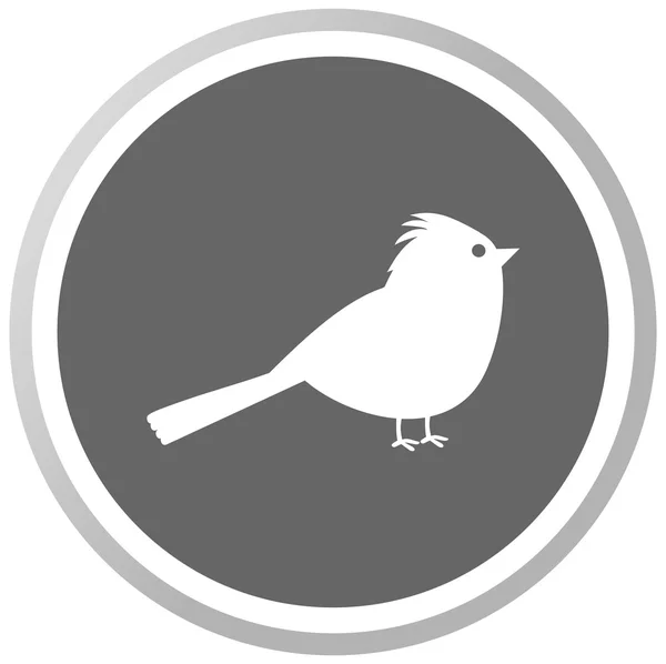 Pták v šedém panelu — Stockový vektor