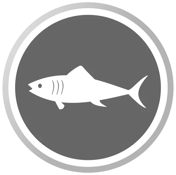 A fish in a grey Panel — Stock Vector