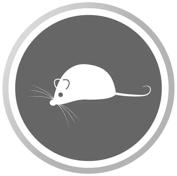 Un ratón en un panel gris — Vector de stock