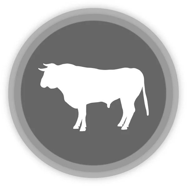 Un toro en un panel gris — Vector de stock