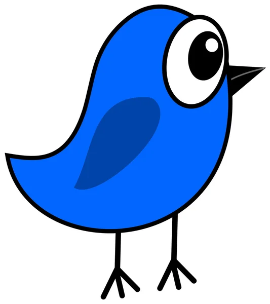 A little blue bird — Stock Vector