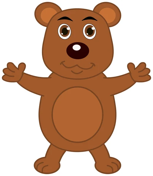 Un ours en peluche, bras ouverts — Image vectorielle