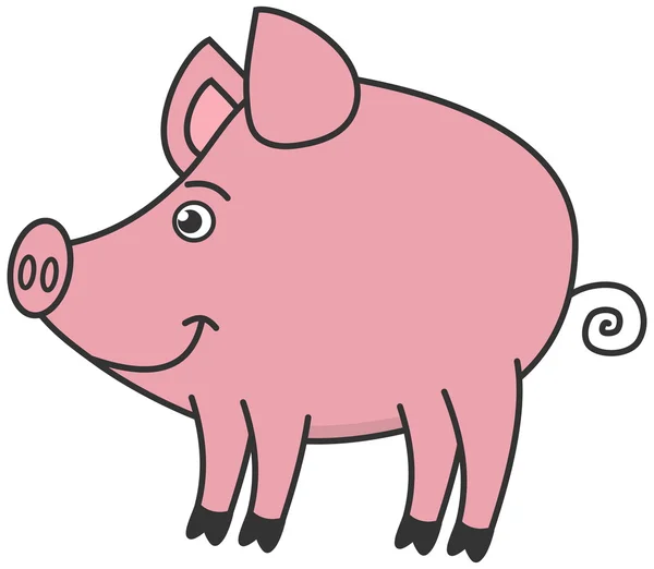 Un petit profil de porc — Image vectorielle