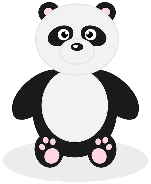 Bir peluş panda — Stok Vektör