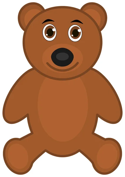 Un oso de peluche marrón sonriendo — Archivo Imágenes Vectoriales