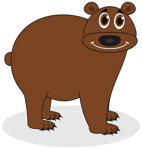 Um urso marrom sorrindo — Vetor de Stock