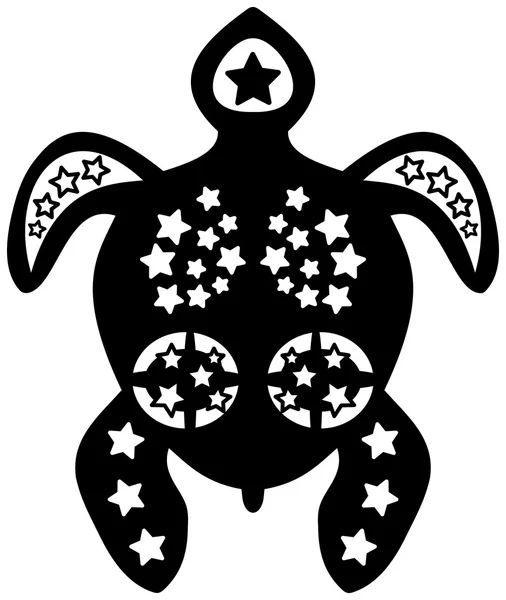 Eine tätowierte Schildkröte — Stockvektor