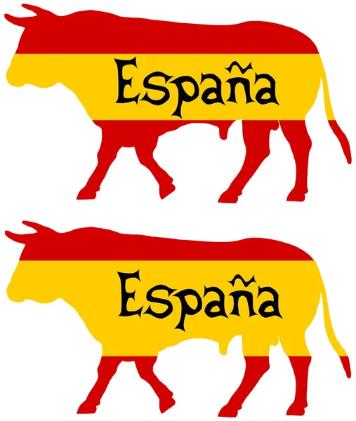 Um touro criado em Espanha — Vetor de Stock