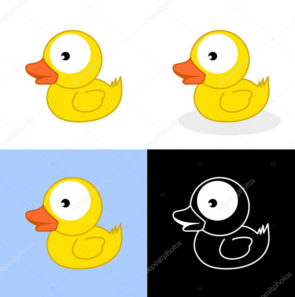 Several ducklings bath
