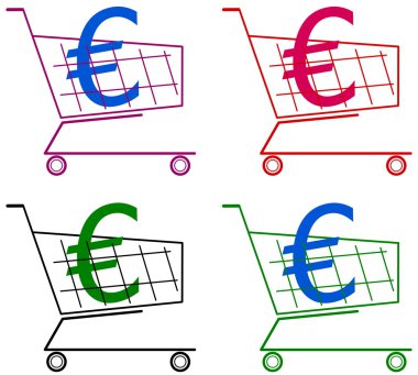 Cart with euro clipart