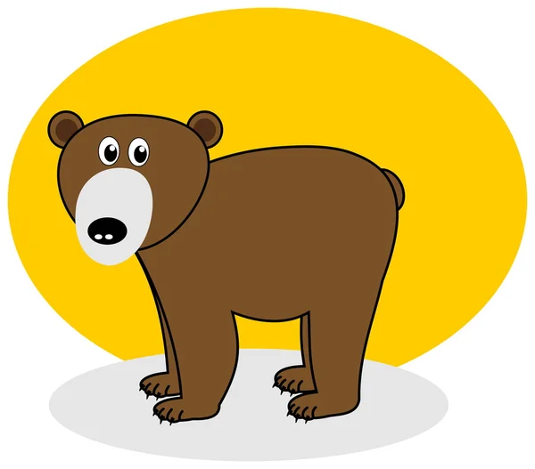 Perfil ursos fundo amarelo — Vetor de Stock
