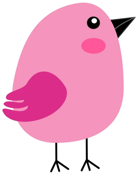 Pink songbird — Stock Vector