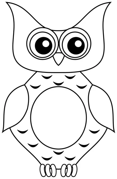 Owl to draw — Stock Vector