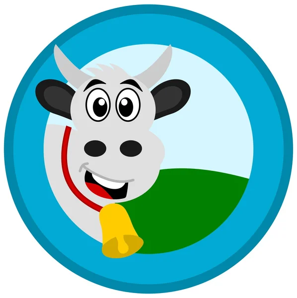 Vaca em um logotipo —  Vetores de Stock