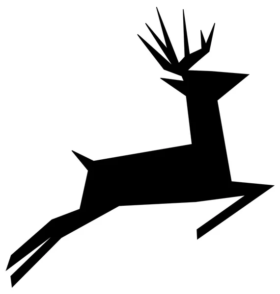 Deer black shadow — Stock Vector