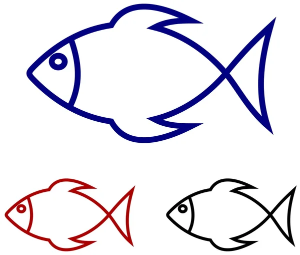 Series of fish — Stock Vector