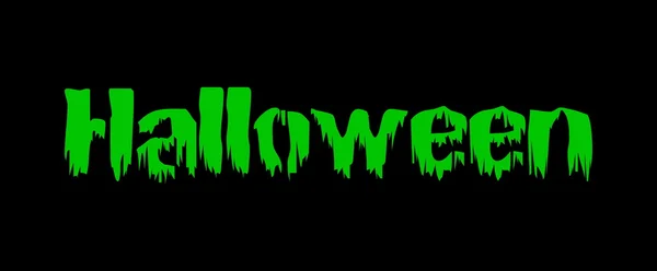 Maldito texto verde de Halloween —  Vetores de Stock