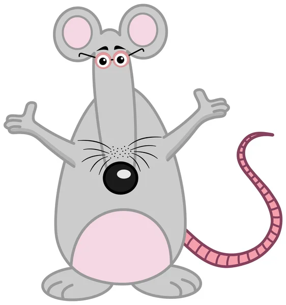 Крыса, стоящая с распростертыми объятиями — стоковый вектор