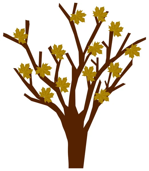 Tree with autumn leaves — Stock Vector