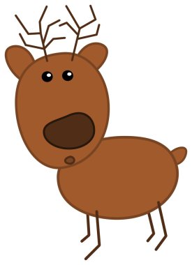Tek bir Noel reindeer