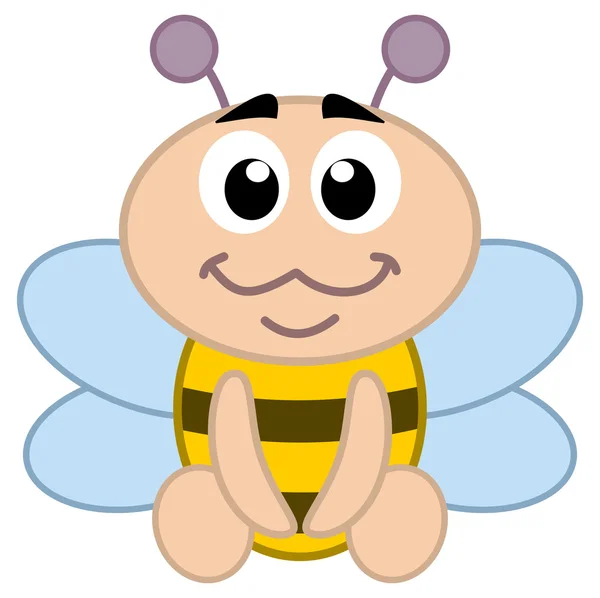 Una abeja bebé sentado — Vector de stock