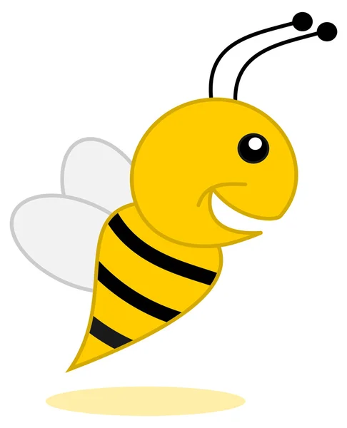 Perfil de abeja sonriente — Vector de stock