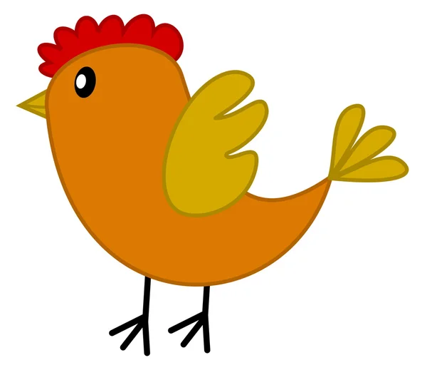 Profil d'un poulet brun — Image vectorielle