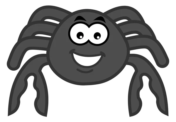 Un crabe gris souriant — Image vectorielle