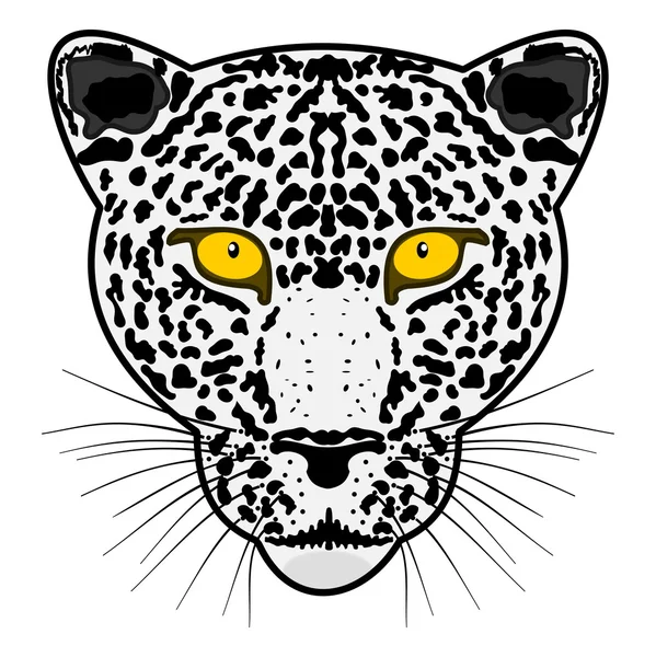 Leopardo cabeça — Vetor de Stock