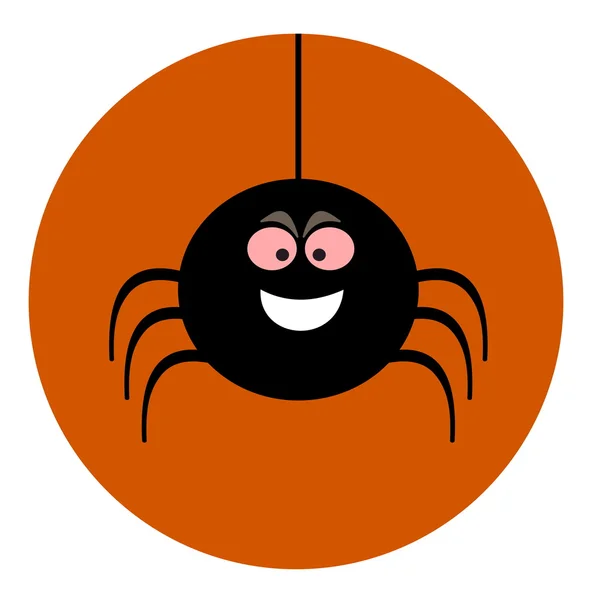 Una araña en el icono naranja — Archivo Imágenes Vectoriales