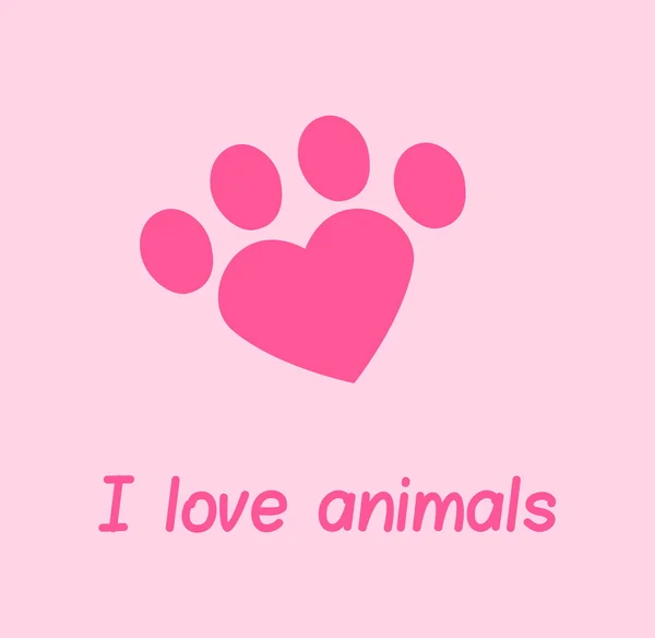 Miluji, můj pes nebo kočka — Stockový vektor