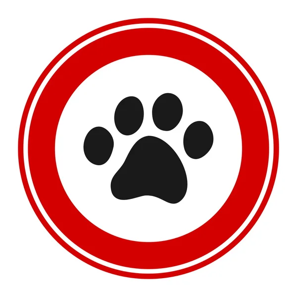 Deelvenster verbod hond en kat — Stockvector