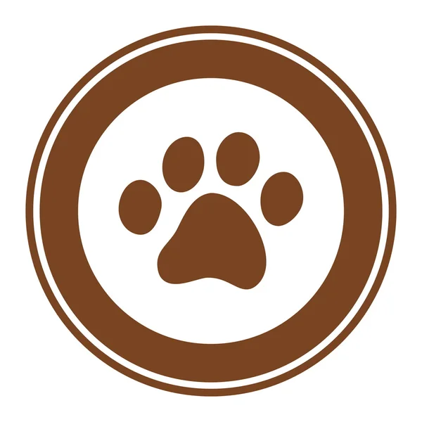 Bir pawprint logo — Stok Vektör