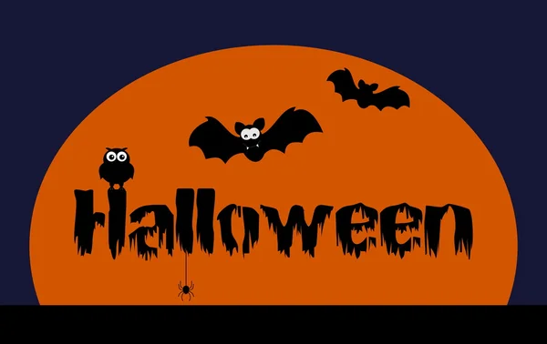 Halloween con animales — Vector de stock