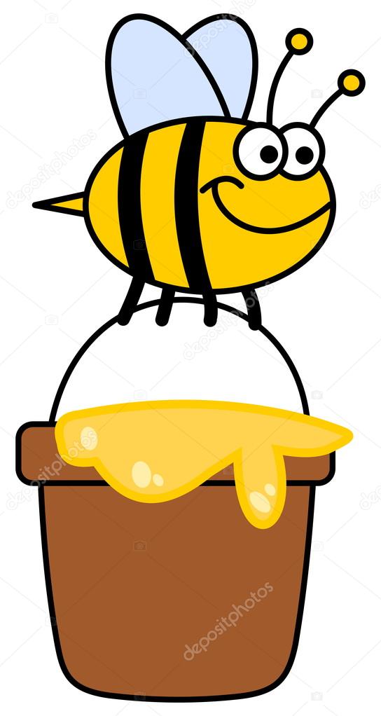 Bee carrying honey