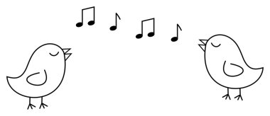 2 small black bird that sings