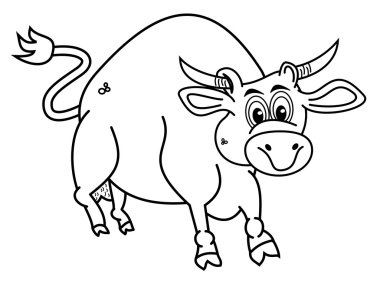 a bull for coloring