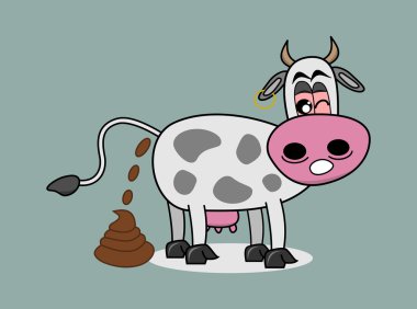 cow doing big shit