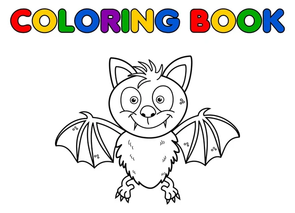 A bat for coloring — Stock Vector