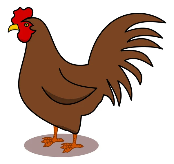 Un profil de poule brune — Image vectorielle
